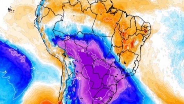 AVISO METEOROLÓGICO: Onda polar pode afetar o Brasil nos próximos dias